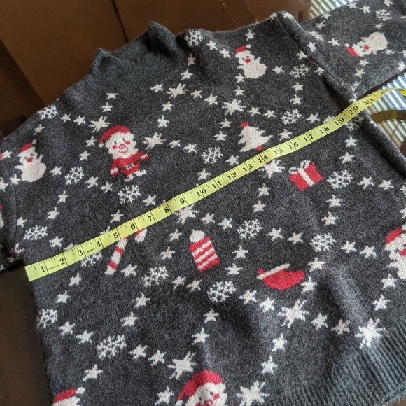Soft Grey Christmas Turtleneck Sweater - Picture 7 of 9